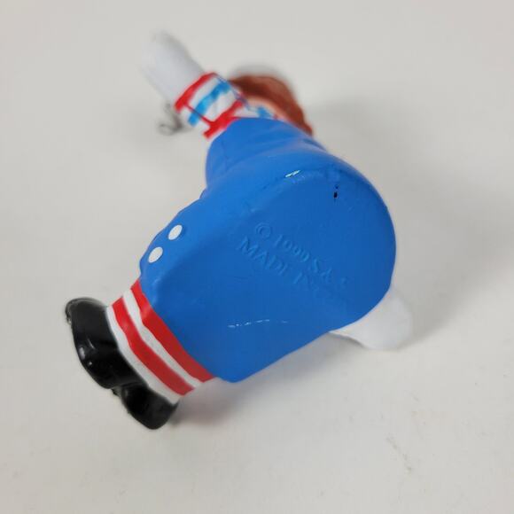 Vintage S&S Raggedy Andy Ornament 2" Christmas 1999 Retro Waving Hello - Picture 6 of 9